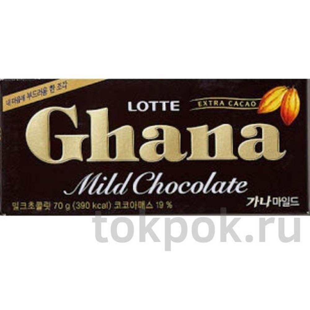 Шоколад мягкий Гана Lotte Ghana, 70 гр