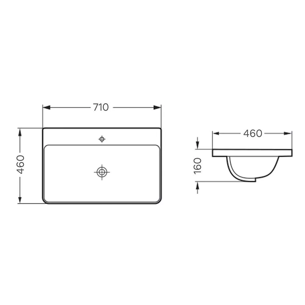 Подвесная тумба-умывальник Comforty Тенерифе-70 белый матовый с раковиной CF19595BX-70