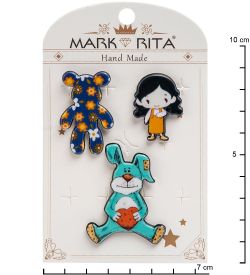 MR-105 Н-р брошей с цанговым зажимом бабочка «Мое детство» Mark Rita