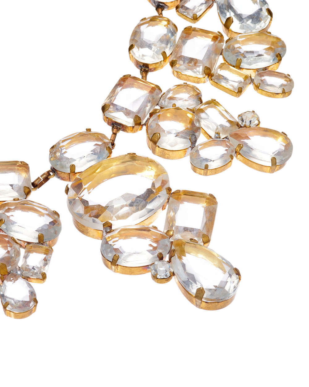 Колье-винтажное, прозрачные камни