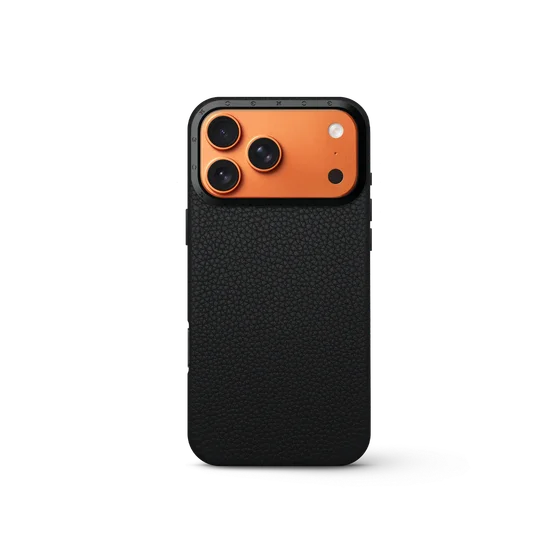 Чехол для iPhone 17 - Зернистая кожа - чёрный