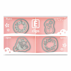 Скрепки Midori E-Clips Floral (16 шт)