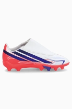 Бутсы adidas F50 Club Hyperfast Velcro FG/MG Junior - белый