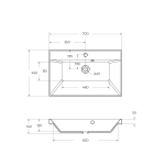 Тумба в раковиной BelBagno AURORA-700-2C-SO-RT