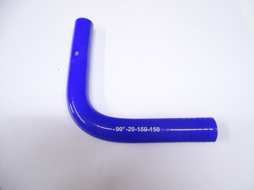 Патрубок угловой силикон 90,d 20,L150x150, 3 нити стенка (4мм) (CARUM)