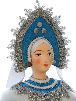 Кукла интерьерная Снегурочка под ёлку в русском костюме