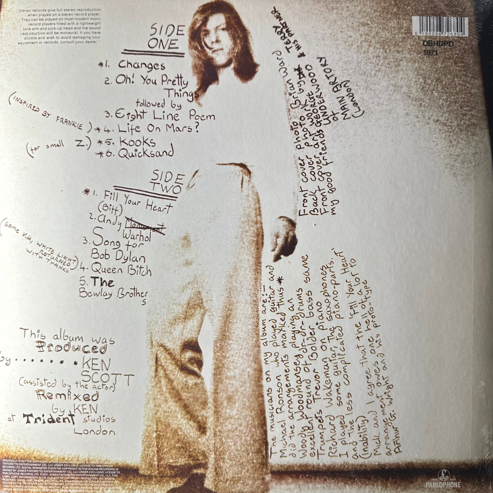 David Bowie ‎– Hunky Dory (Германия 2022г.) picture