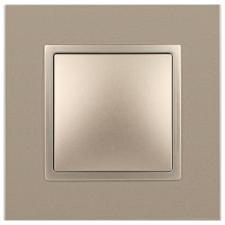 14-1111-04 ЭРА Кнопка, 10АХ-250В, Elegance, шампань