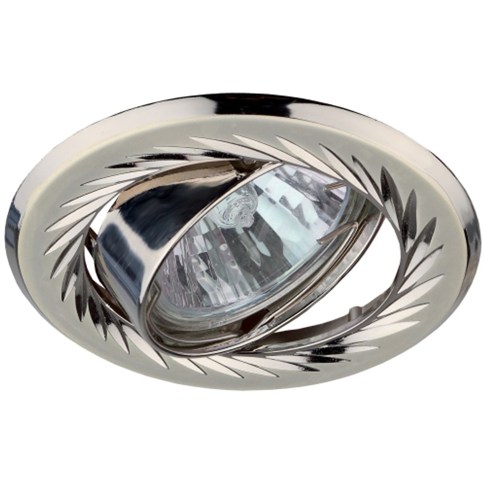 Светильник встраиваемый ЭРА KL6A PS/N MR16 GU5.3 поворотный перламутровое серебро