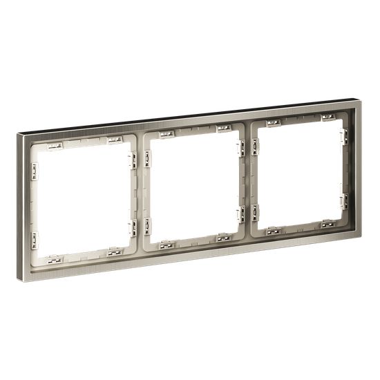 Рамка металлическая на 3 поста, S70 Metal (никель)