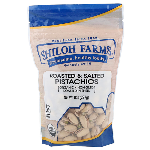 Shiloh Farms, органические фисташки, обжаренные и солёные, 227 г