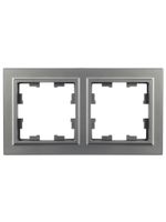 BRITE Рамка 2-местная РУ-2-БрС сталь IEK