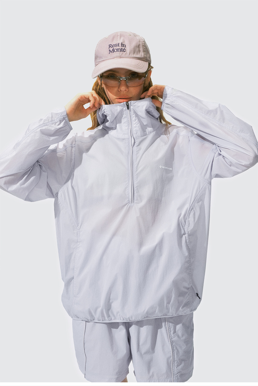 Куртка Nothomme Monterest Outdoor Packable Hooded Half-Zip Jacket with Reflective Logo Print