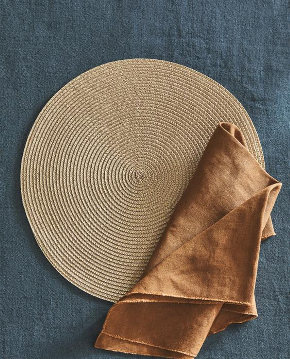 ZARA HOME КРУГЛЫЕ ПОДСТАВКИ ПОД СТОЛОВЫЕ ПРИБОРЫ (НАБОР ИЗ 2 ШТ.), БЕЖЕВЫЙ/КОРИЧНЕВЫЙ