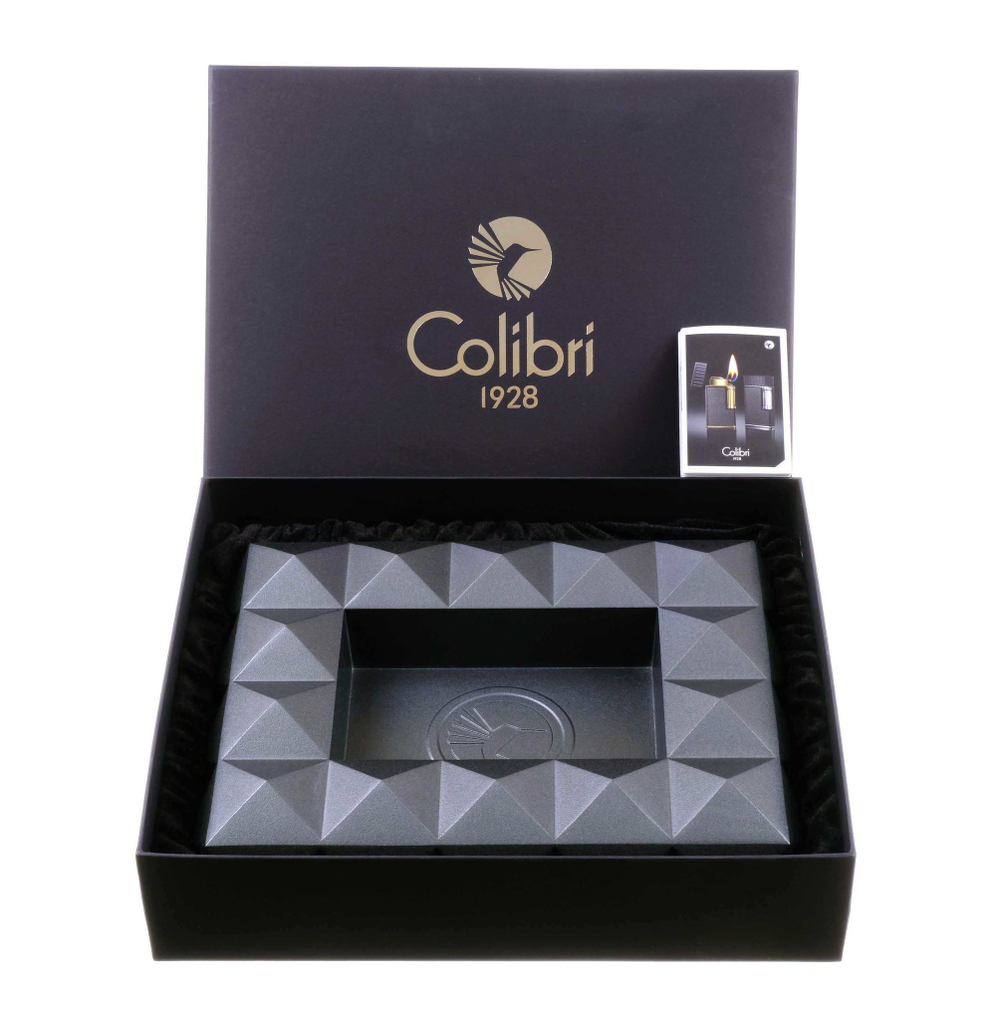 Пепельница Colibri Quasar на 8 сигар, Оружейная сталь