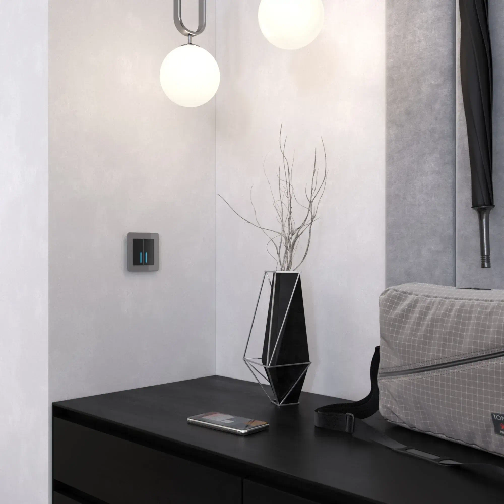 Рамка на 1 пост Acrylic (графит) W0012704