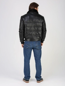 Куртка пуховик из натуральной кожи зимняя