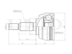 ШРУС внешний UNIO CVJ-20183