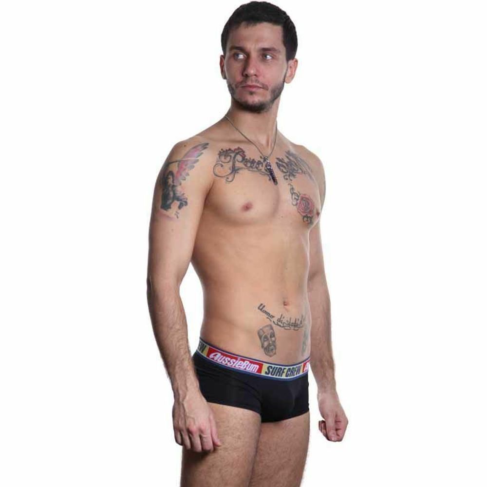 Мужские трусы хипсы черные Aussiebum Surf Crew AB00011