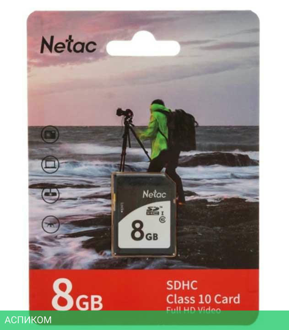 Карта памяти Netac P600 SDHC 8GB (NT02P600STN-008G-R)