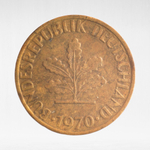 Germany, 5 Pfennigs, 1970, (Munich Mint - "D"), VF