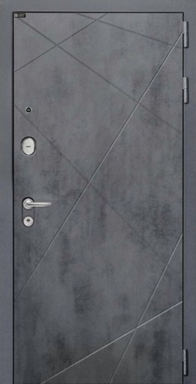 Двери с зеркалом Входная Бетон темный/Бетон светлый - 1105