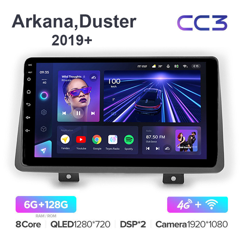 Teyes CC3 10,2"для Renault Arkana, Duster 2019+