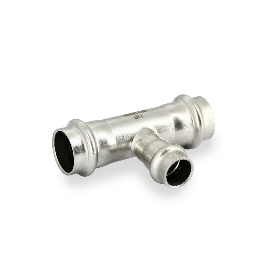 Тройник пресс 22 х 15 х 22, нержавеющая сталь