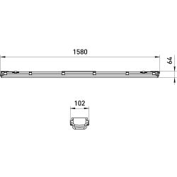 Светильник ЭРА SPP-101-0-002-150 IP65 под 2 светодиодные лампы T8 G13 LED 2x1500 | Линейные IP65 под лампу T8 LED