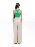 Wide straight linen trousers