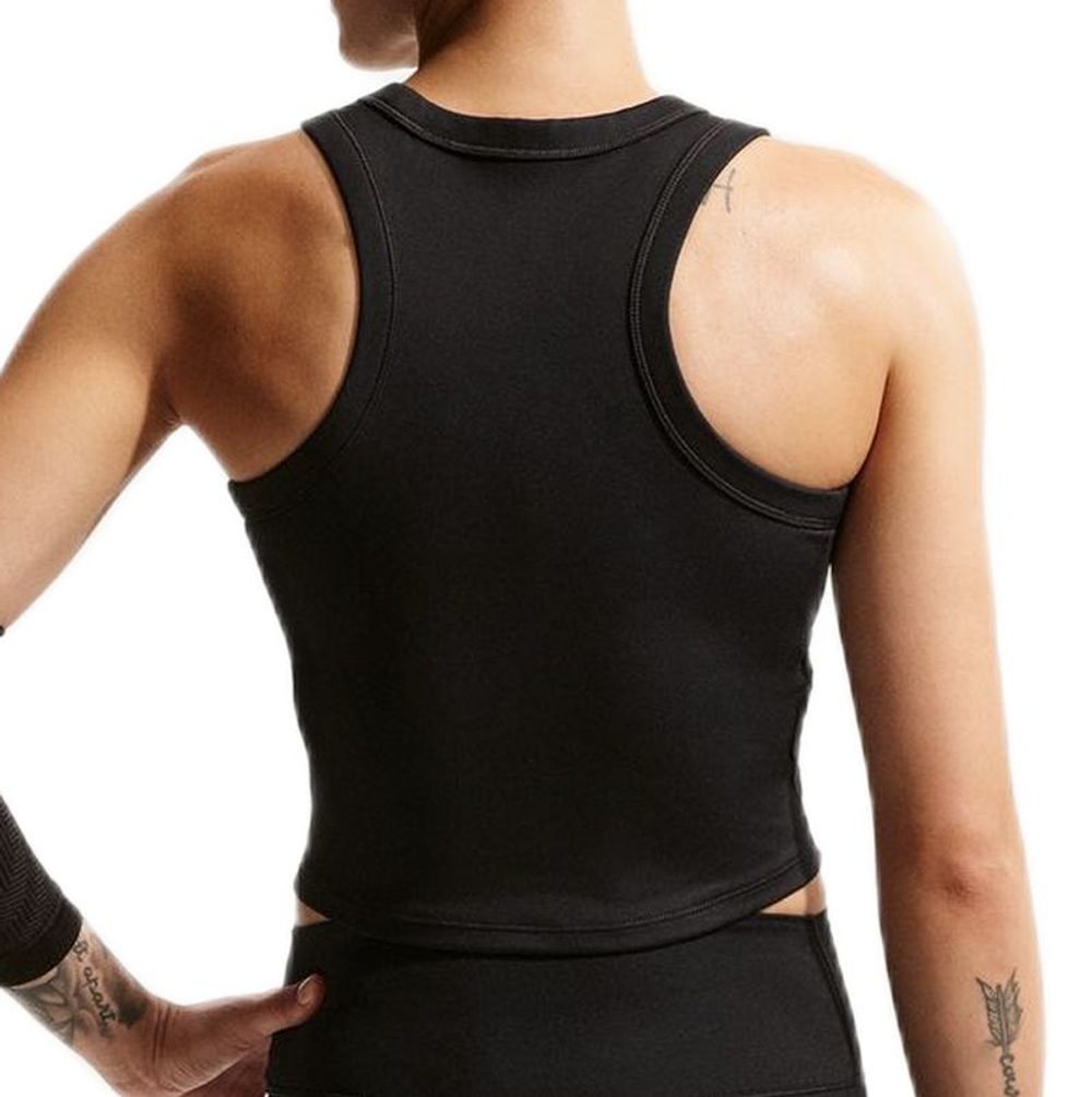 Топ теннисный Nike One Fitted Dri-Fit Short Sleeve Crop Tank - black/white