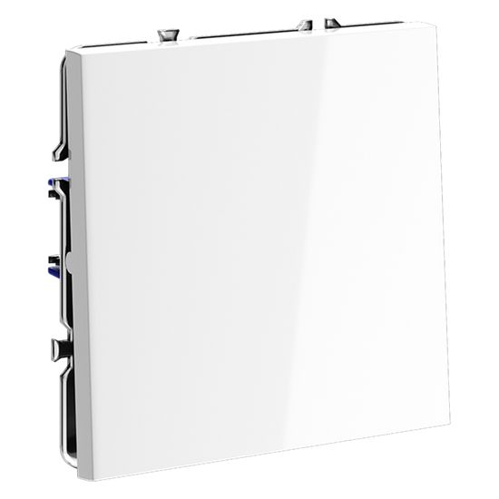 Перекрестный переключатель встраиваемый VOLTUM S70 одноклавишный 10А, (белый глянцевый)