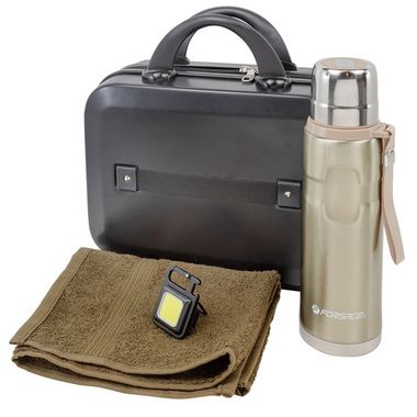 Набор(сумка черная 026#+полотенце+термос 51717+фонарик52136) La and Te beaute LT5Bag