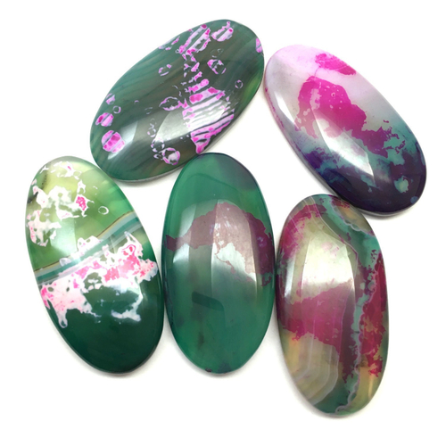 Агат, кабошон 47х24 мм