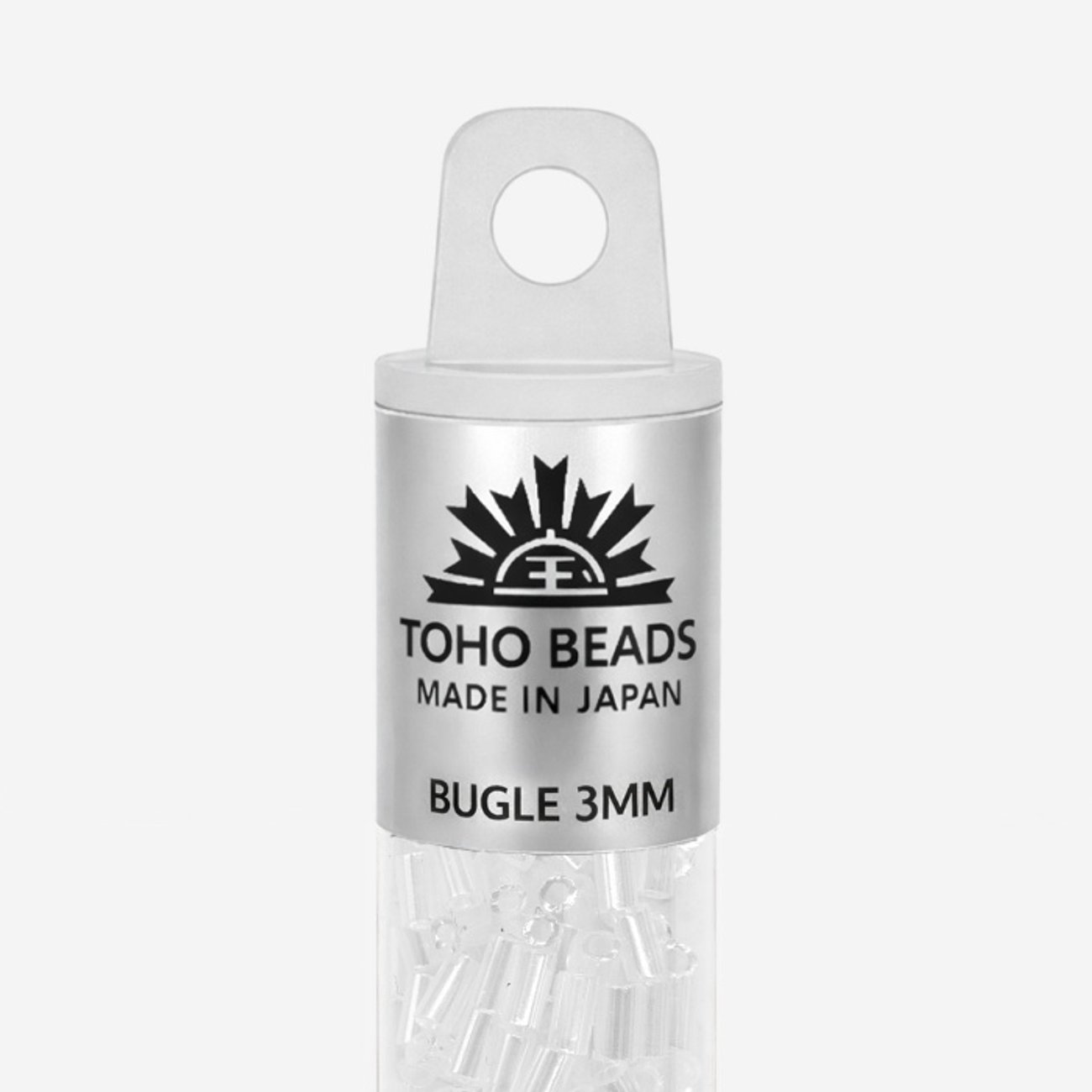 Японский бисер TOHO Bugle (стеклярус) 3mm (№141), жемчужный глянцевый