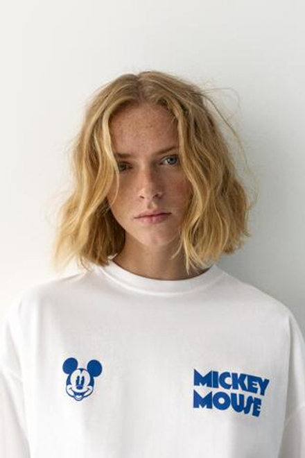 PULL&BEAR Футболка Mickey Mouse, цвет льда