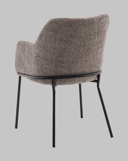 Стул с подлокотниками Кози new ткань букле тёмно-серый