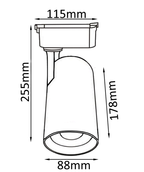 Cветильник трековый однофазный Crystal Lux CLT 0.31 006 40W BL