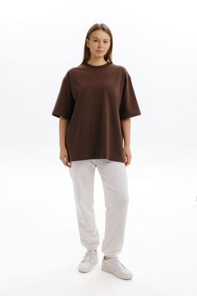 Футболка Mazzika Unisex Oversize OneSize, цвет темный шоколад