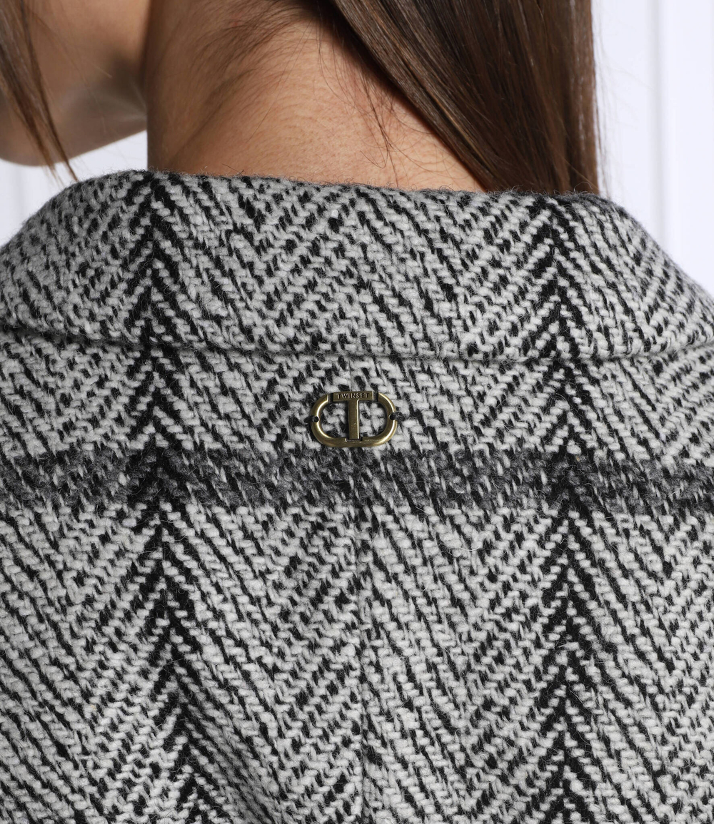 Хлопковое пальто TWINSET - серый(222TP2332)