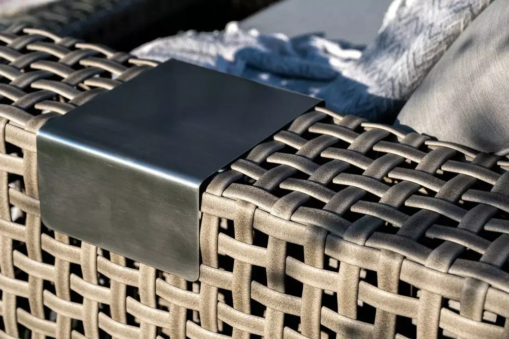 "Тито" лаунж-зона из искусственного ротанга, цвет серый