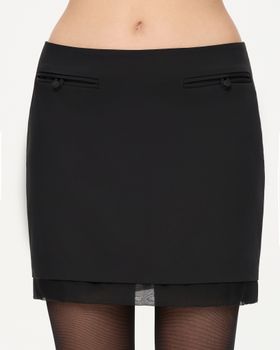 Юбка мини из костюмной ткани