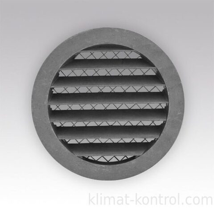 Решетка 160 16РКМ вентиляционная круглая c сеткой D185 с фланцем D160, Алюминий ERA title=