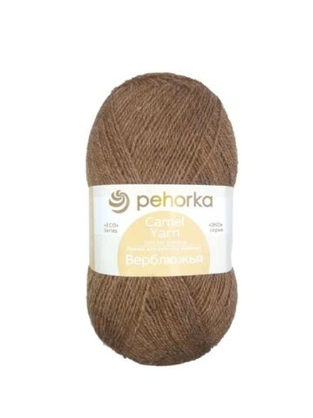 Верблюжья пряжа Россия Pehorka (Пехорка) 65%вербл.шерсть 35%объемн.акрил 5х100г/600 36м (165-Т.бежевый)