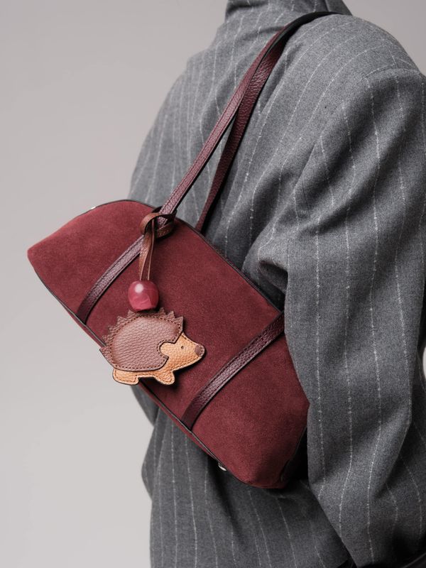 Женская замшевая сумка DBR 31225 зимняя вишня