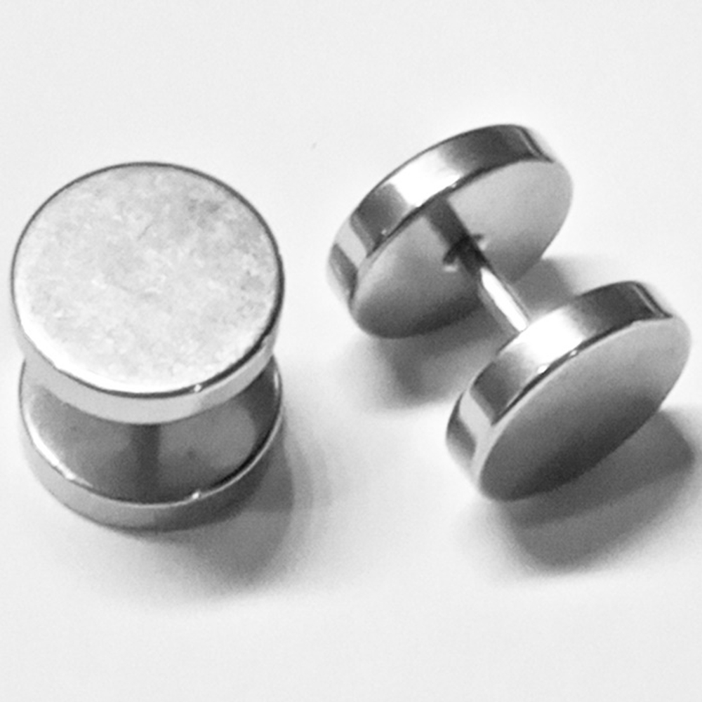 Плаги - обманки диаметр 10мм  для пирсинга ушей (имитация тоннелей). Медицинская сталь. Цена за пару