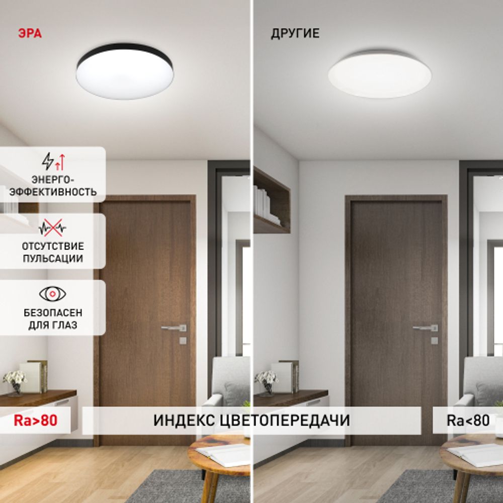 Светильник потолочный светодиодный ЭРА Классик с ДУ Relict 48 Pult SPB-6-60-RC BK 60W 3000-6500K Черный