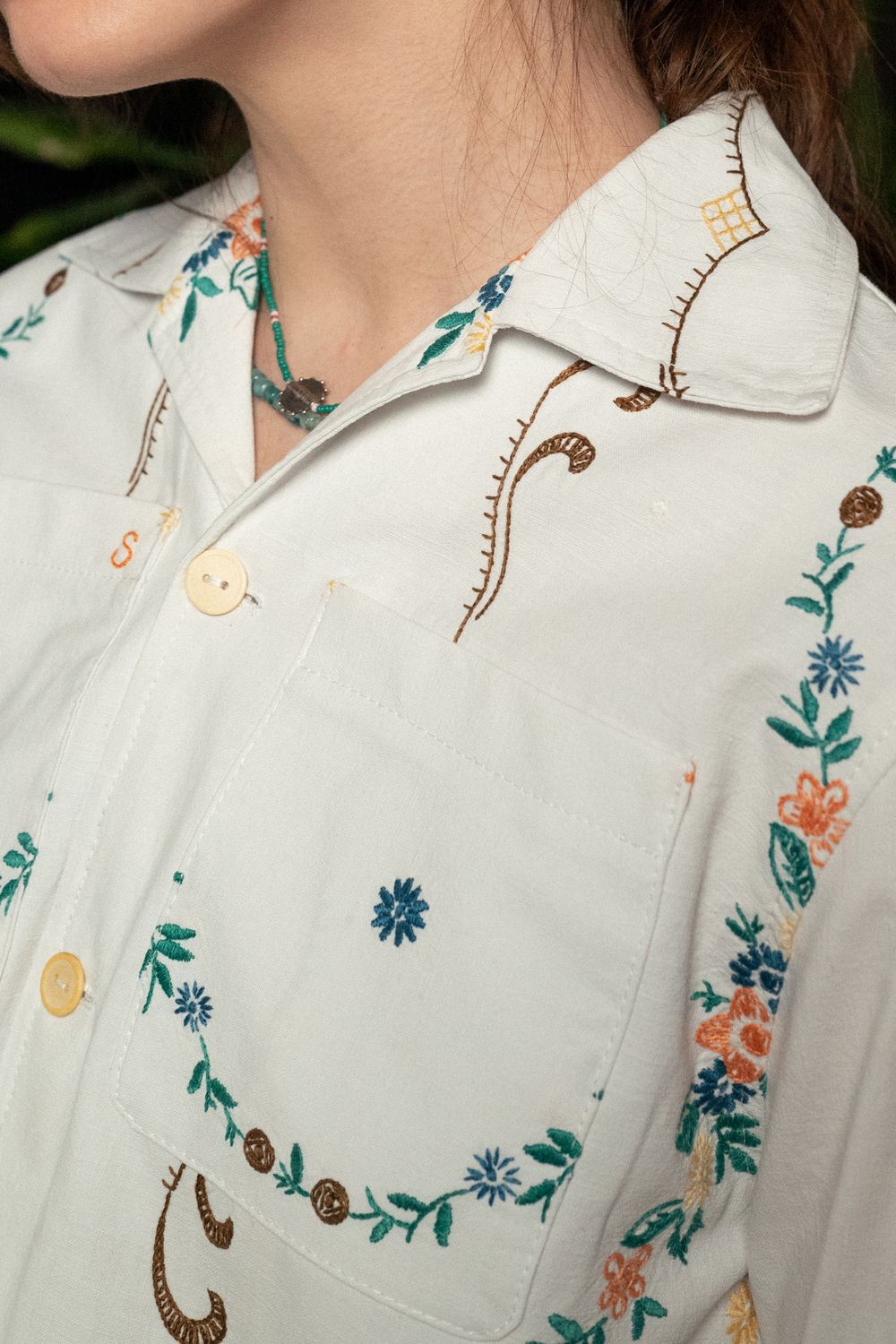 Купить Рубашка Soeurs Расшитая Маленькими Цветами / Small Flowers Long Sleeve белая Рубашка Soeurs Расшитая Маленькими Цветами / Small Flowers Long Sleeve белая