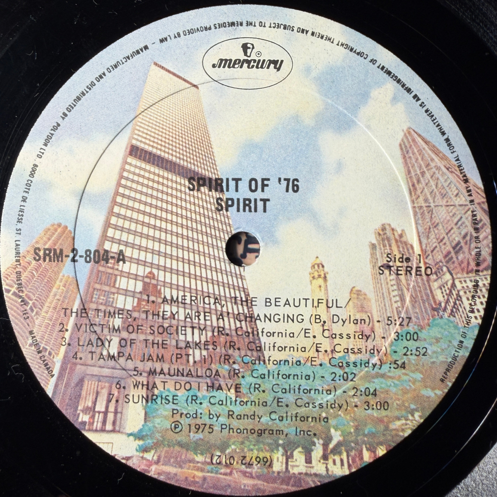 Spirit ‎– Spirit Of '76 2LP (Канада 1975г.)