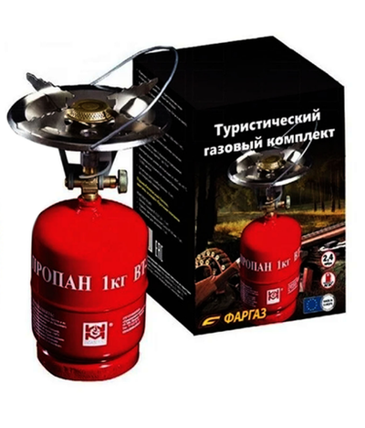 Туристический газовый комплект (Баллон 2,4 л + газовая горелка)